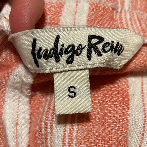 Women’s Indigo Rein Striped Peach White Loungewear Drawstring Pants Size Small - Picture 9 of 12